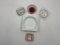 5 misc - Large milk glass grapes - forest inn morrison il - holiday inn - mendota il - Sq pink porce
