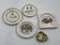 5 Ceramic ashtrays leewayne  midwest farm
