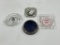 4 Glass ashtrays - the mint -Ace stores - Suntory whiskey