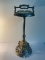 Ornate art deco slag glass smoking stand