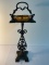 1930s ornate cast iron smoking stand