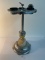 Art deco lighted slag glass smoking stand