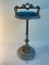 Art deco smoking stand blue glass