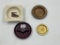 4 Advertizing Ashtrays - burger king - uneeda towel - Vernon co
