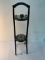 Wood double ashtray smoking stand