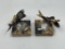 Rare Pair Vintage Italy carved