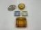 4 misc - 2 mcm amber tray - 25th silver anniversary - 2 sa 1960s ashtrays