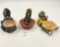 3 jamacian poly resin black american ashtrays