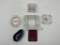 6 misc - mcm small blue tray - mcm square glass tray - adel and reich adel iowa - pearl city il bank