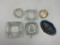 6 misc - 4 mcm glass trays - iowa state - new york city