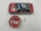 Dale earnhardt unopened 2001 collectible tin - round glass #8 ashtray