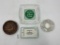 4 misc - mcm round glass ribbed tray - beloit state bank - corn palace mitchell s.d. - gaitlinburg t