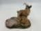 Chalkware large deer family (broken antler )