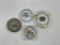 4 Advertizing Ashtrays - niagra falls -heideburg  - missouri