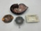 4 misc - mcm dog and pup tray - san fransisco - mercier champagne - round pewter tray