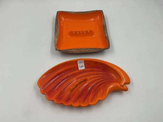 2 mcm royal  heager - USA square ashtray