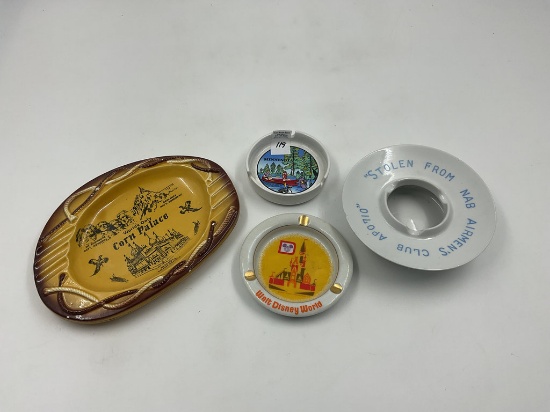 4 ADV Ashtrays- Minnesota - walt disney world - nab airmans club