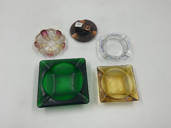 Andrew towing - 3 glass ashtrays - san fransisco