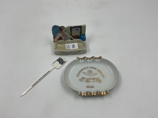 22 Karat Gold Indianapolos Speedway- Porcelain Japan Lady