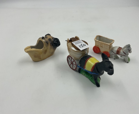Porcelain Dog Face- Porcelain Donkey Japan- Horses Japan