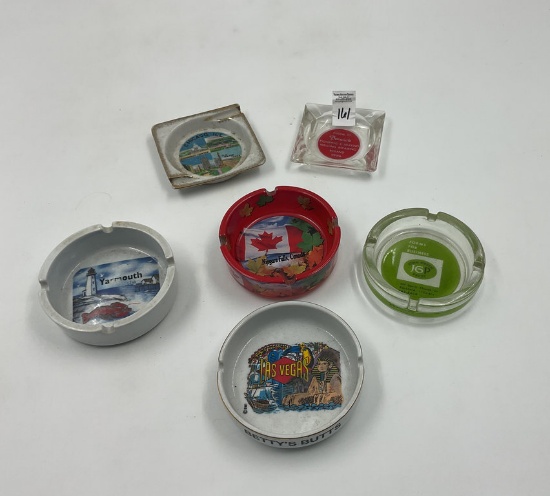6 Misc. Ashtrays-Vegas-Niagra-Rockford il-Yarmouth-Chicago