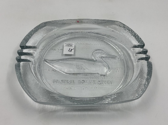 MCM Blenko Glass Pintail Drake dock Ashtray