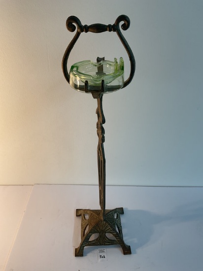 Art deco metal smoking stand