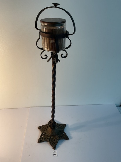 1920s cast metal smoking stand