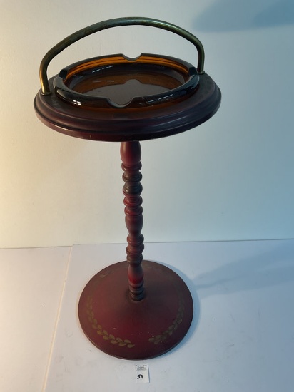 Woos smoking stand amber glass