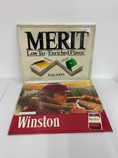 Winston and merit cigerette ADV signs