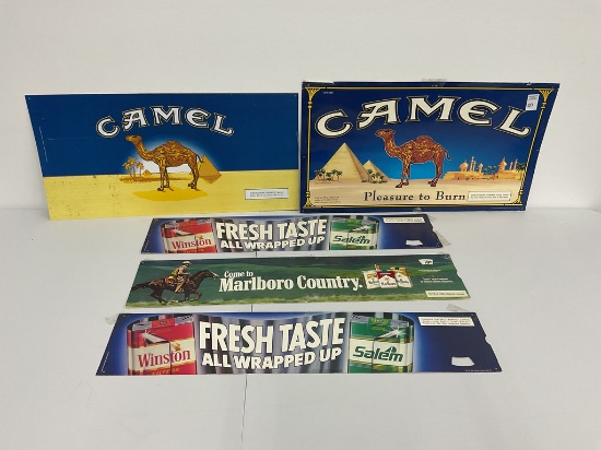 4 cigarette ADV signs - winston - camel - salem - marlboro