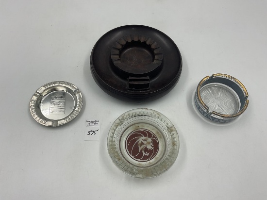 5 misc - metal photostat - winston - glass round lion - ceasers palace - harry davis chicago 1960s p