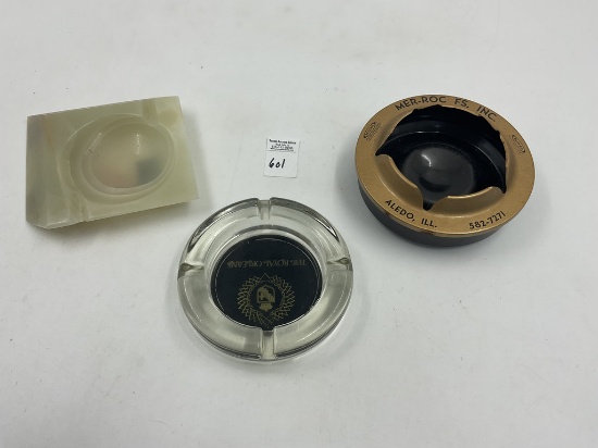 3 misc - mcm marble ashtray - mer-ric mcm f.s. aledo il - the royal orleans