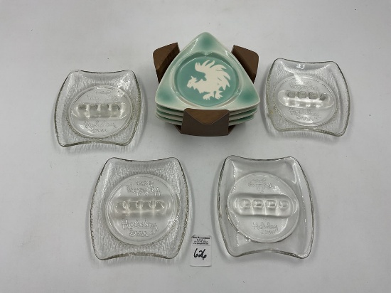 5 misc - mcm triangle - roosier set - 4 glass holiday inn