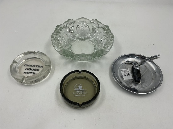 4 misc - mcm large - charter house hotel - shearaton beach kaui hawaii - chrome bird tray