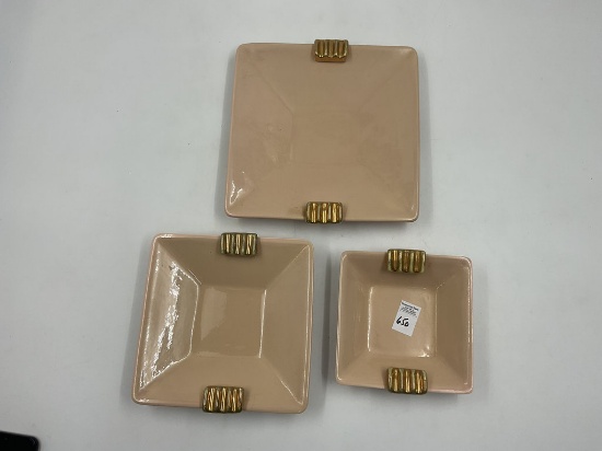 1957 3 piece mcm ashtray set