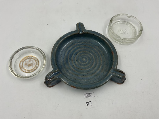 Playboy - wiu college - 3 headed pottery tray