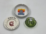 3 advertizing ashtrays - 3 sided realtors