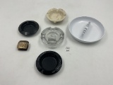 6 misc - Mcm haeger #935 pottery - white vintage plastic - desert inn vegas - harolds club reno - cl