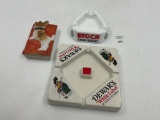 3 misc - 3 sided stock italian liqueors - dewars white label scotch whisky - scotty porcelain dog ma