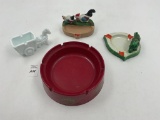 4 misc - amstel beer - milk glass horse and buggy - made in japan porcelain elephant - porcelain roo