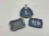 3 wedgewood ashtrays