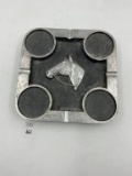 Rare large mcm aluminum horse head tray
