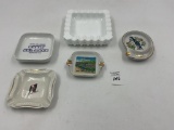 5 misc ashtrays