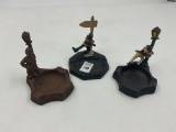 3 cast iron vintage  drunk man