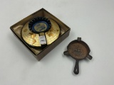 MCM The World Ashtray/In Box- Sterling Alloy Cast Skillet