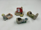 3 1920s Japan Porcelain Ashtrays- Porcelain Bruxelles Nord