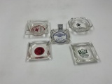 5 Glass Adv Ashtrays-Mobile-Clay-YMCA-Accounting-La Quinta
