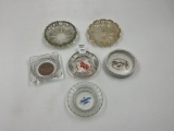 6 misc ashtrays - tabaccoville - holiday inn - safety harbun tennis