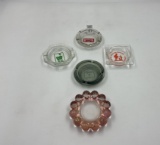 5 misc ashtrays  - howard j - ramada - holiday - la quinta